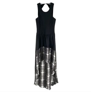 Barneys New York Black and White Lace Dress